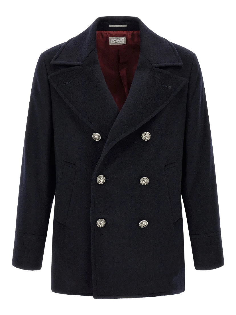 Blue Virgin Wool Coat