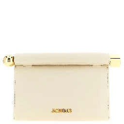 White Lamb Leather Clutch Bag