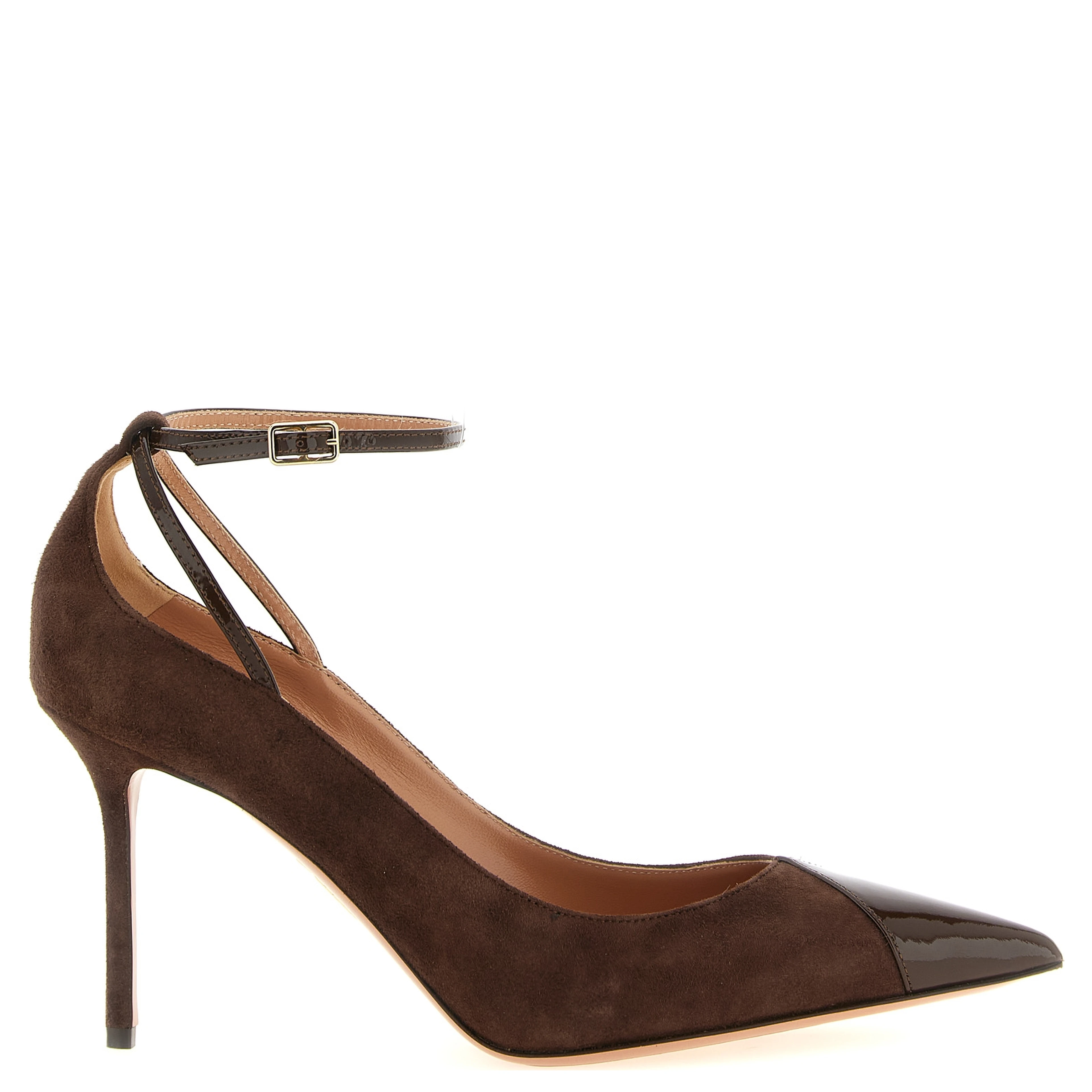 Brown Calfskin High Heel Pumps
