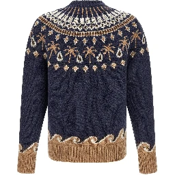 Blue Virgin Wool Cardigan