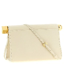 White Lamb Leather Clutch Bag
