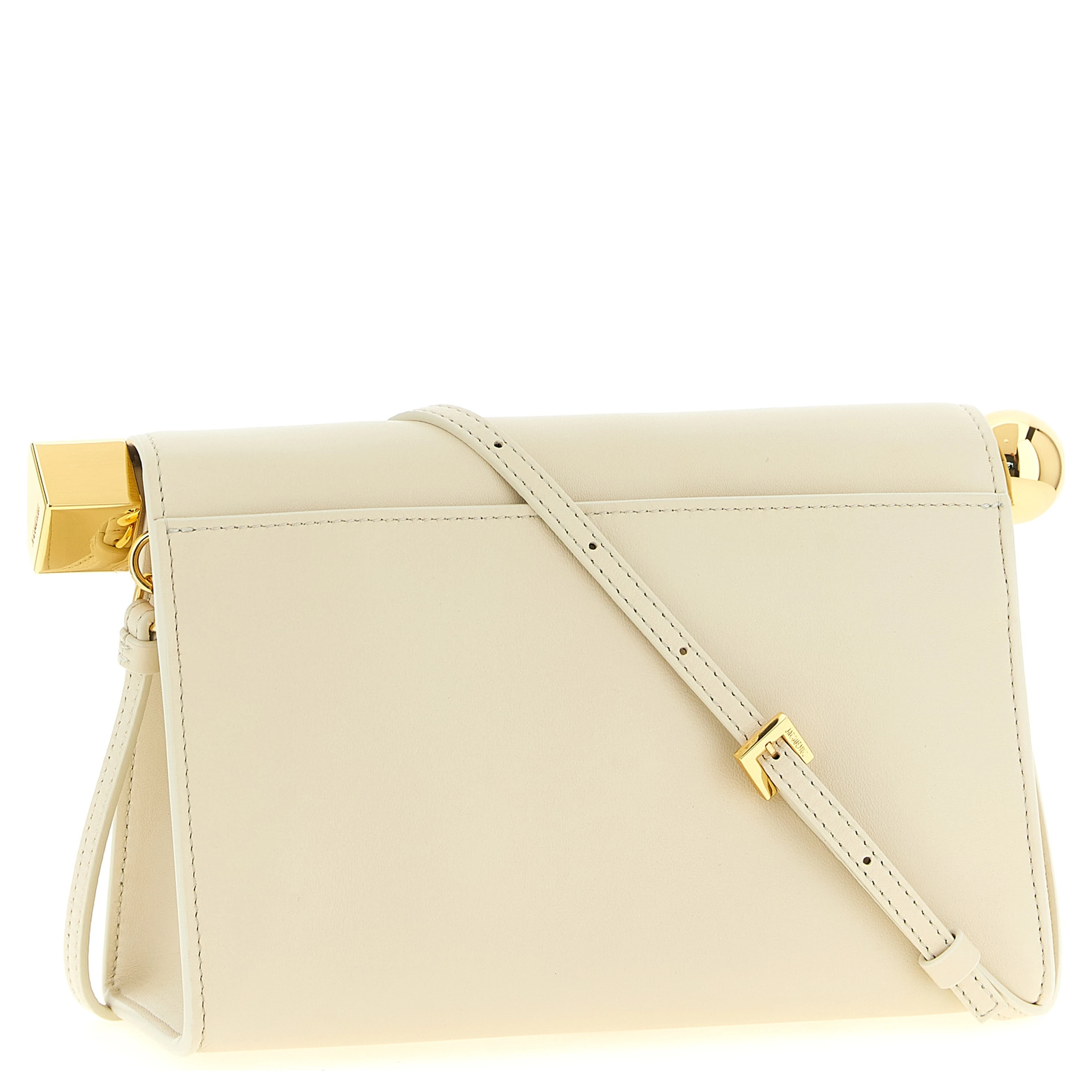 White Lamb Leather Clutch Bag