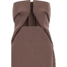 Brown Wool Long Dress