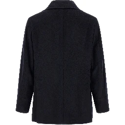 Blue Virgin Wool Coat