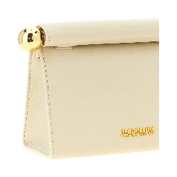 White Lamb Leather Clutch Bag