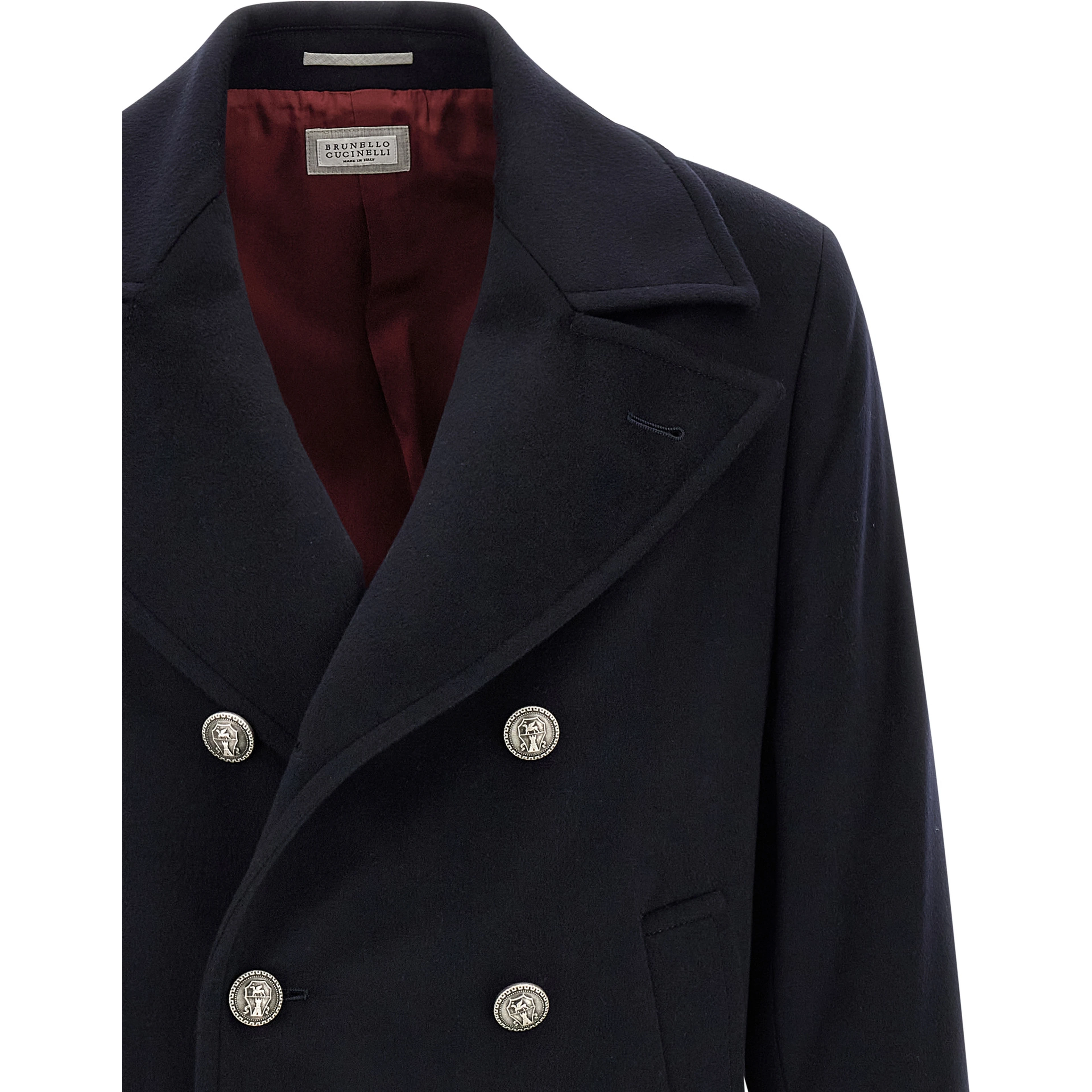 Blue Virgin Wool Coat