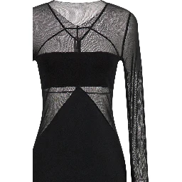 Black Nylon Long Dress