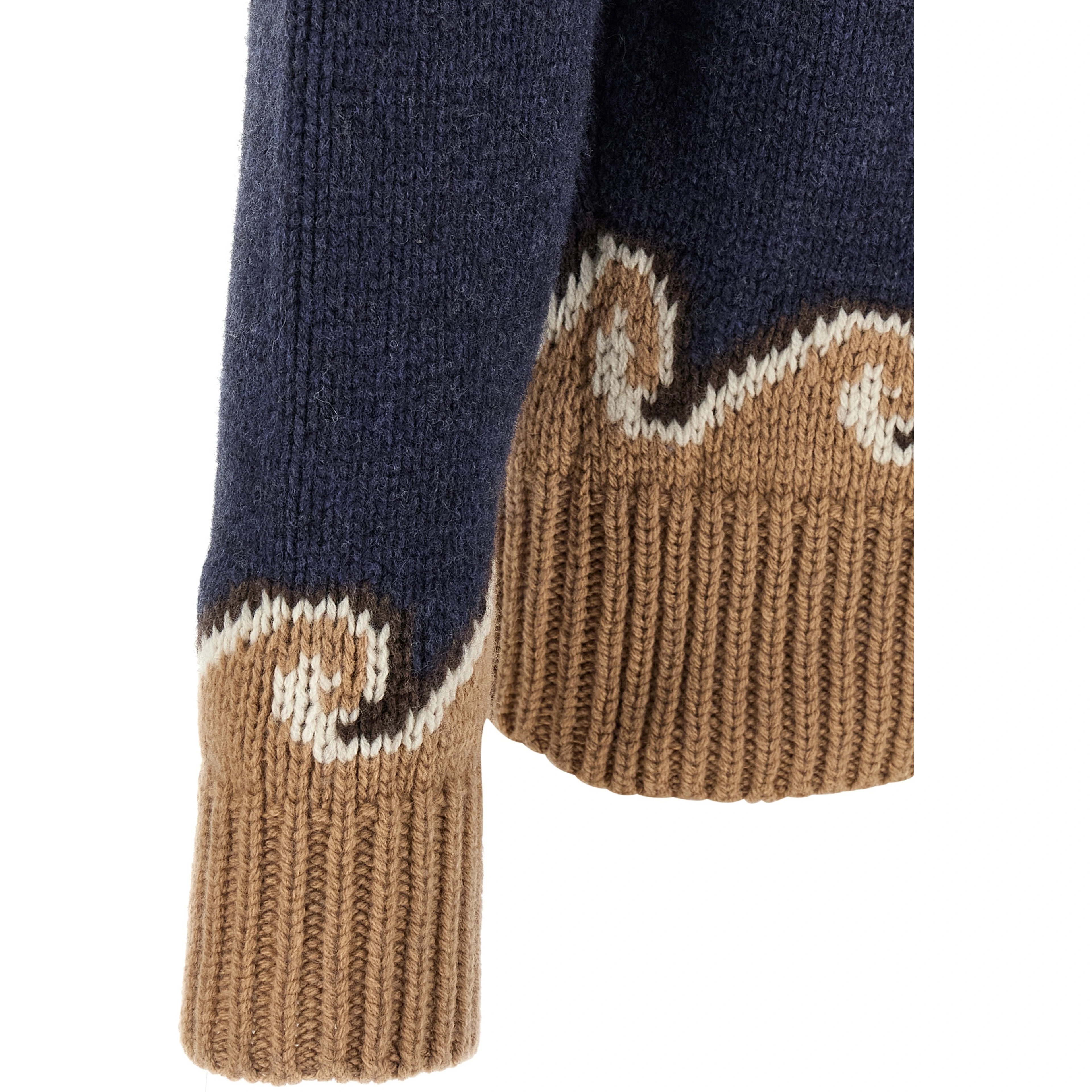 Blue Virgin Wool Cardigan