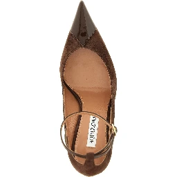 Brown Calfskin High Heel Pumps