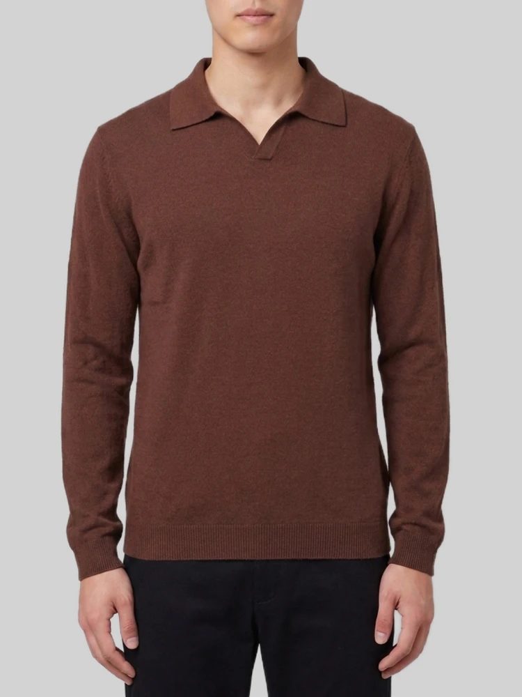 Chocolate Ripley polo shirt.