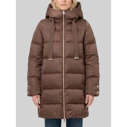 A-line midi down jacket