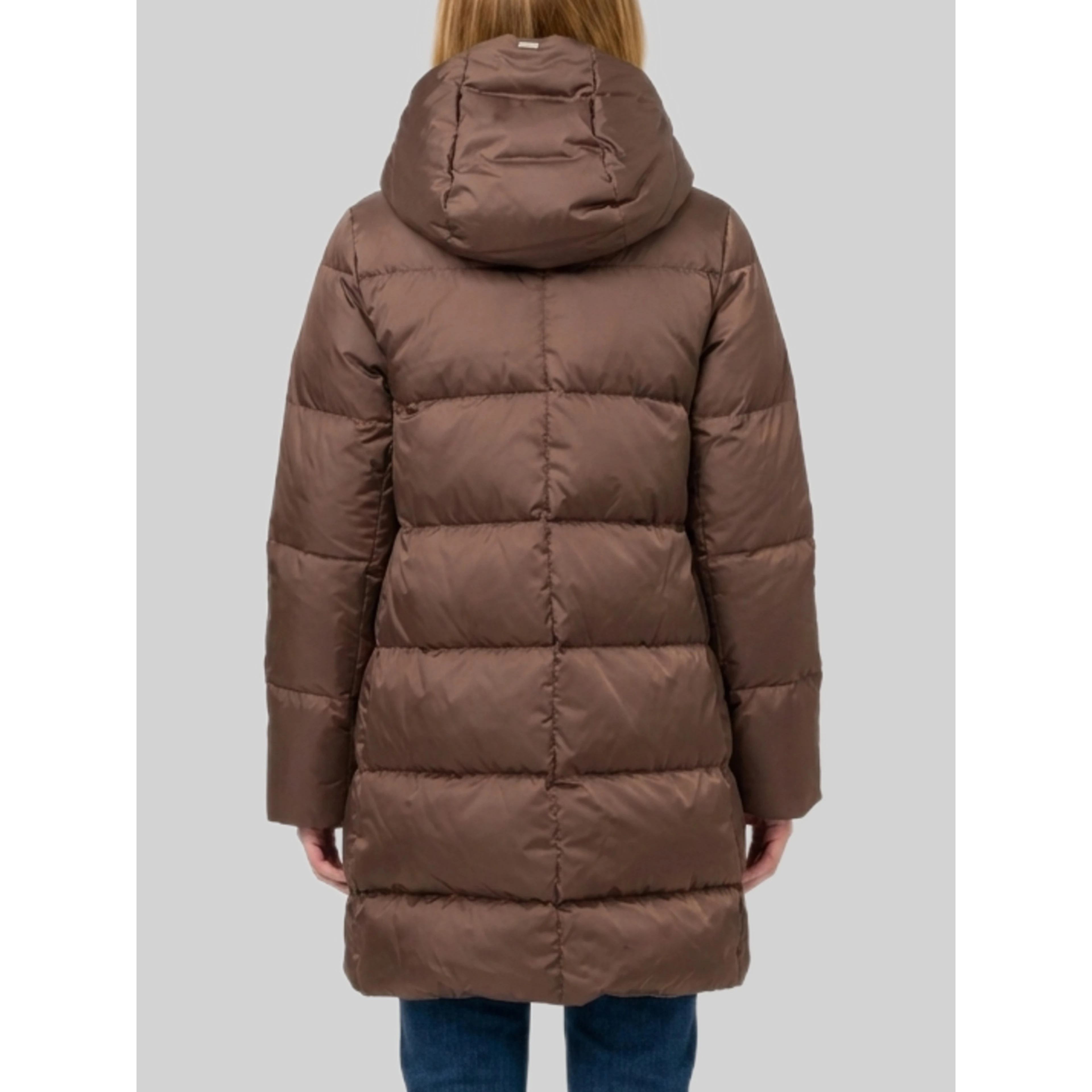 A-line midi down jacket