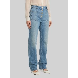Flare denim pants