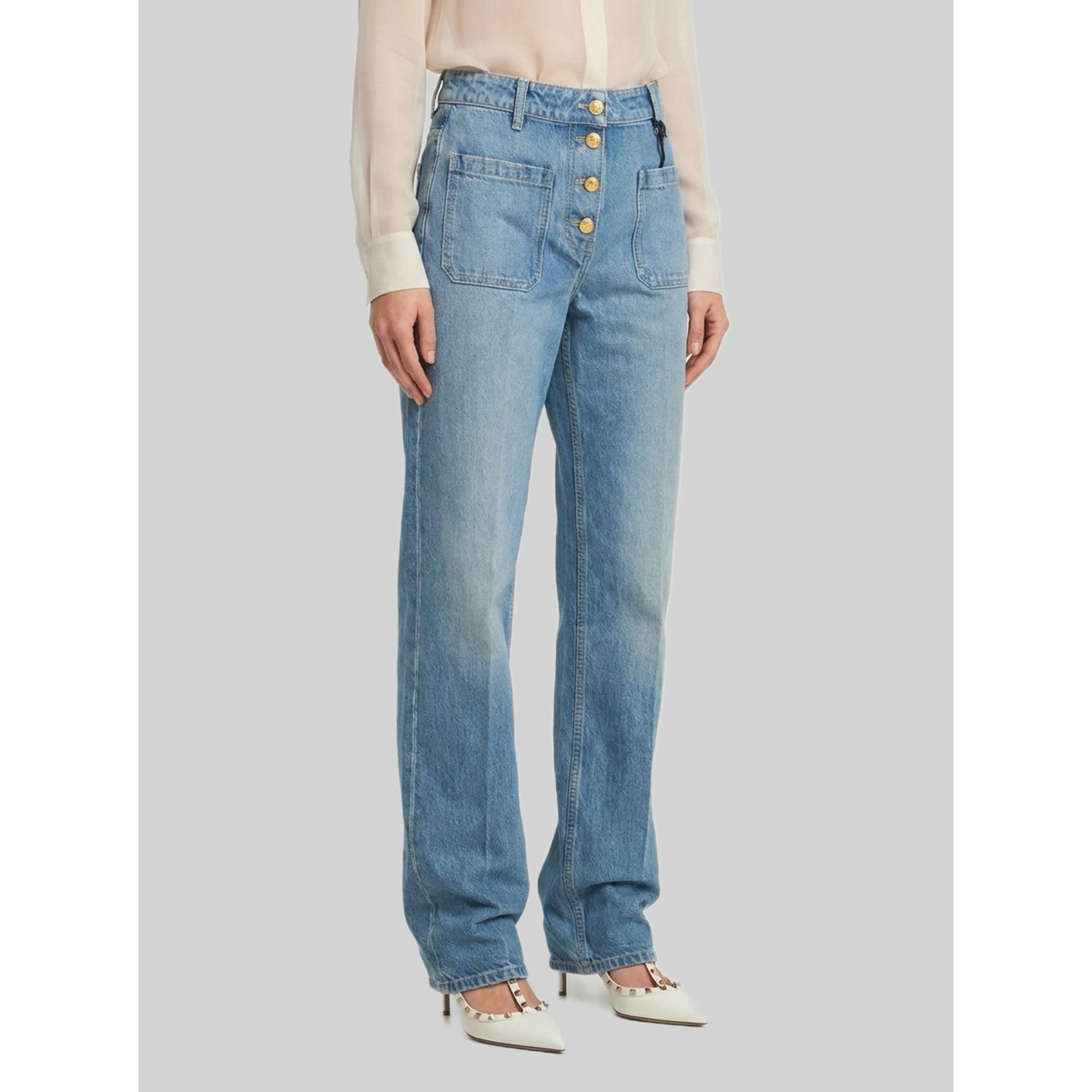 Flare denim pants