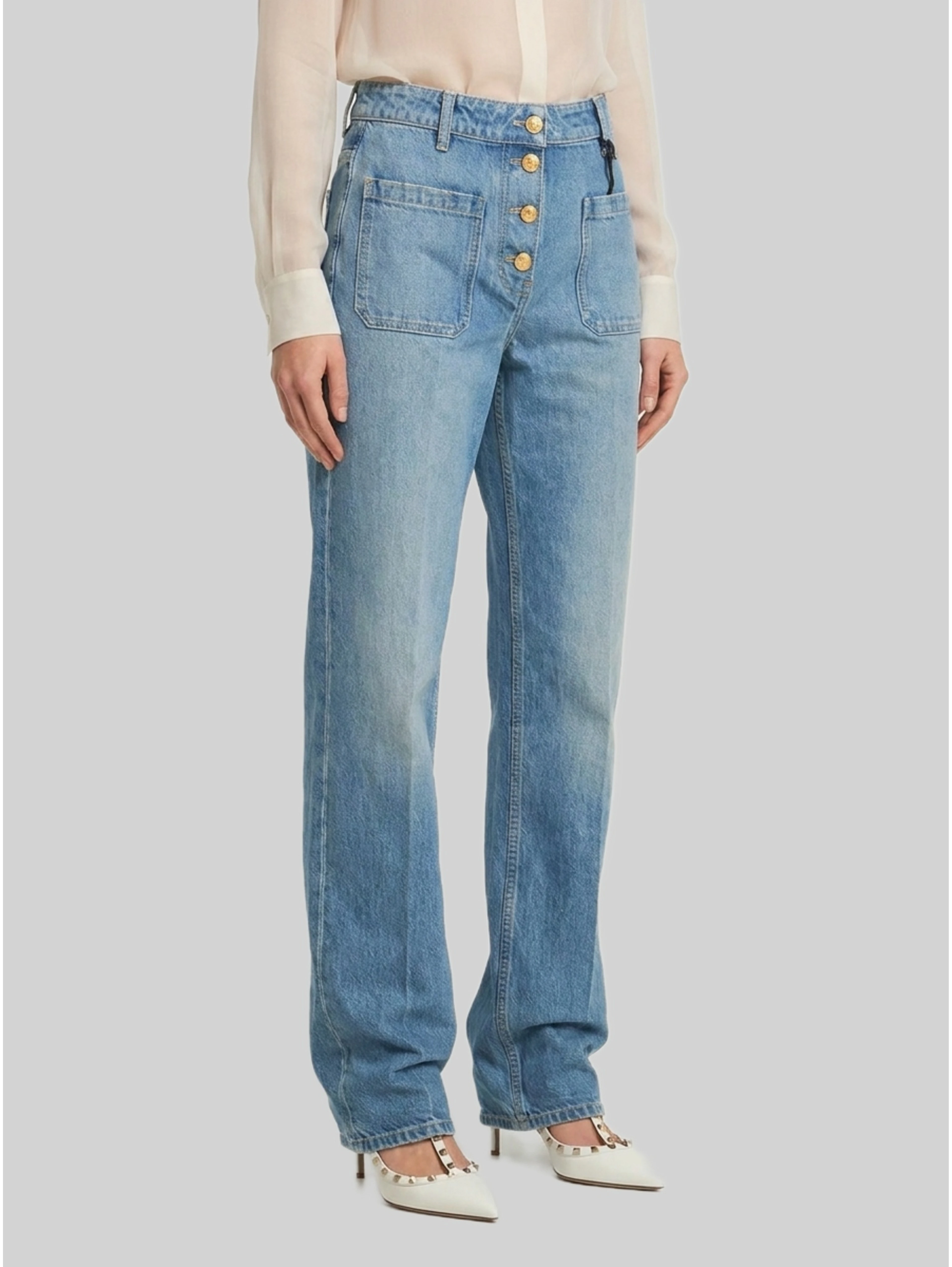 Flare denim pants