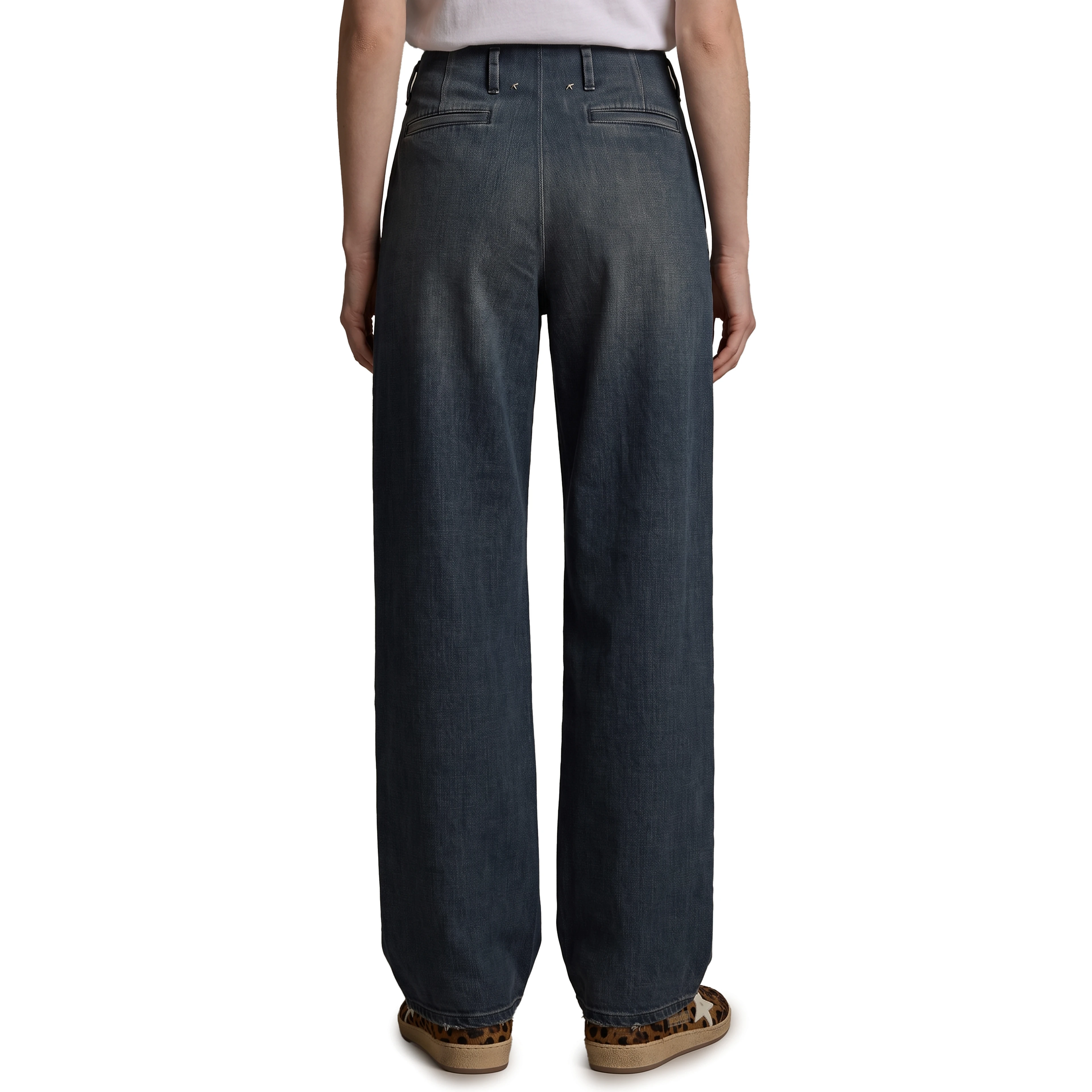 Medium wash cotton pants
