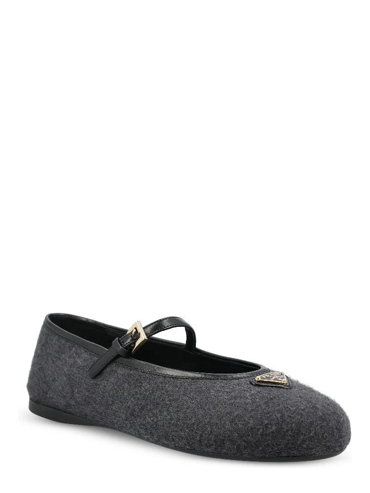 PRADA Flat shoes Grey alternative