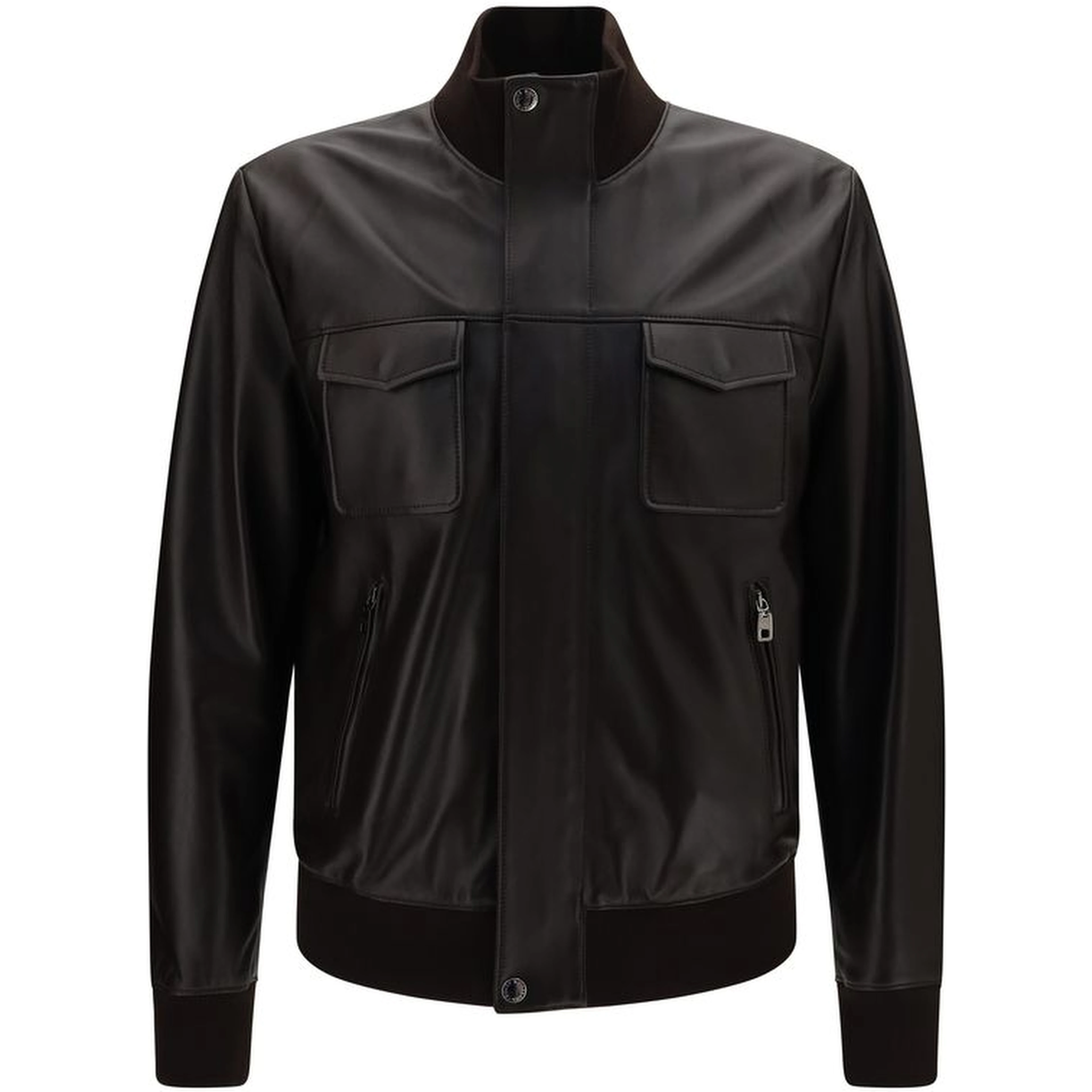Brown Lamb Ovis Aries Aries Leather Jacket