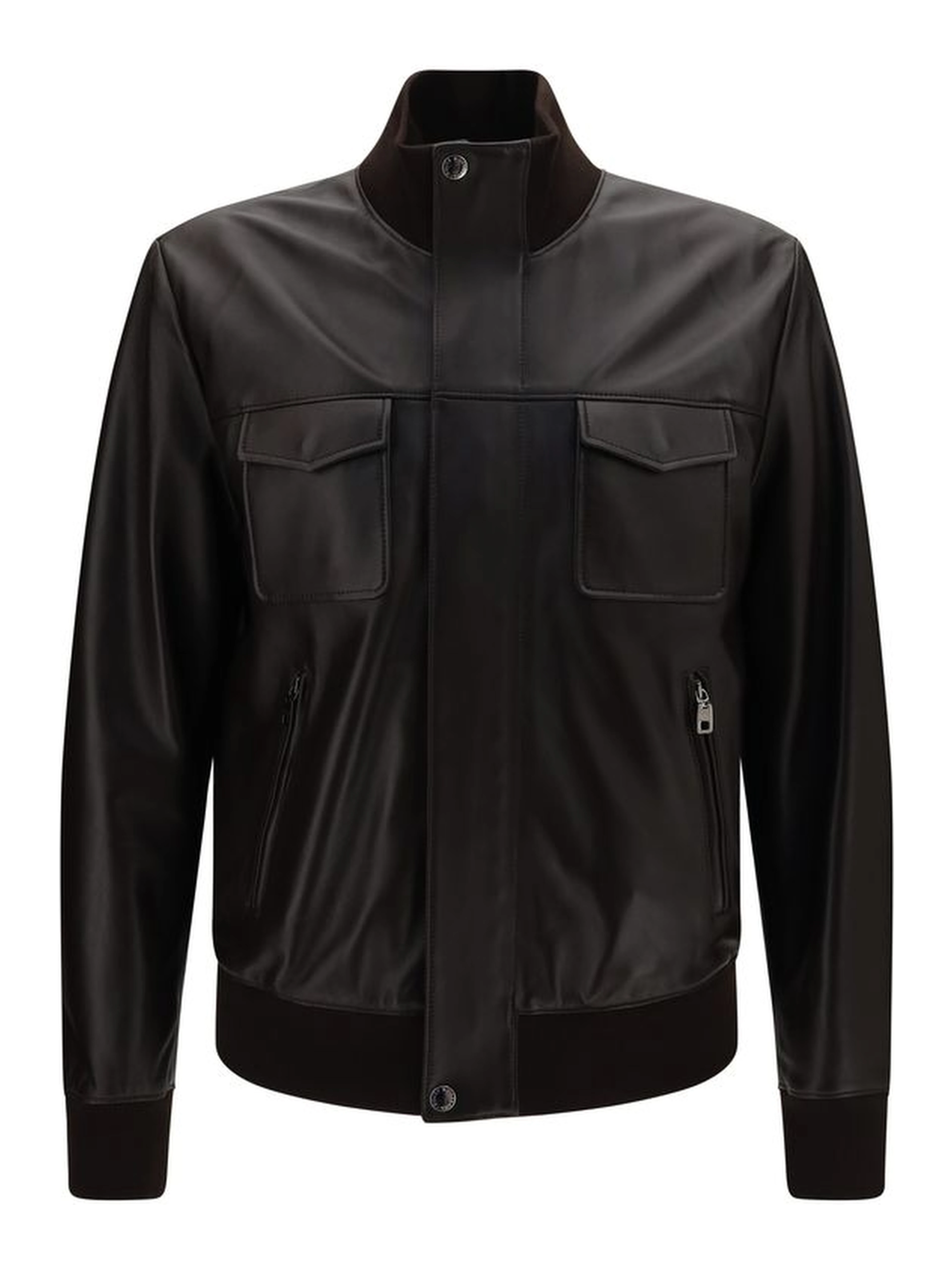 Brown Lamb Ovis Aries Aries Leather Jacket