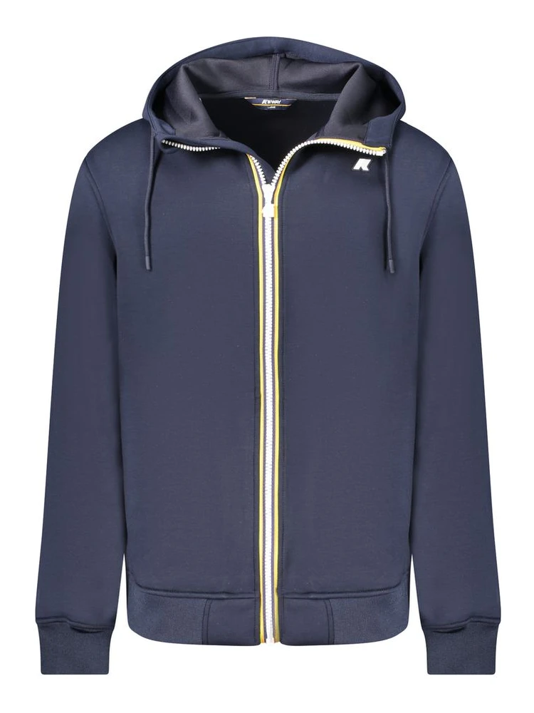 Blue Polyester Men Jacket