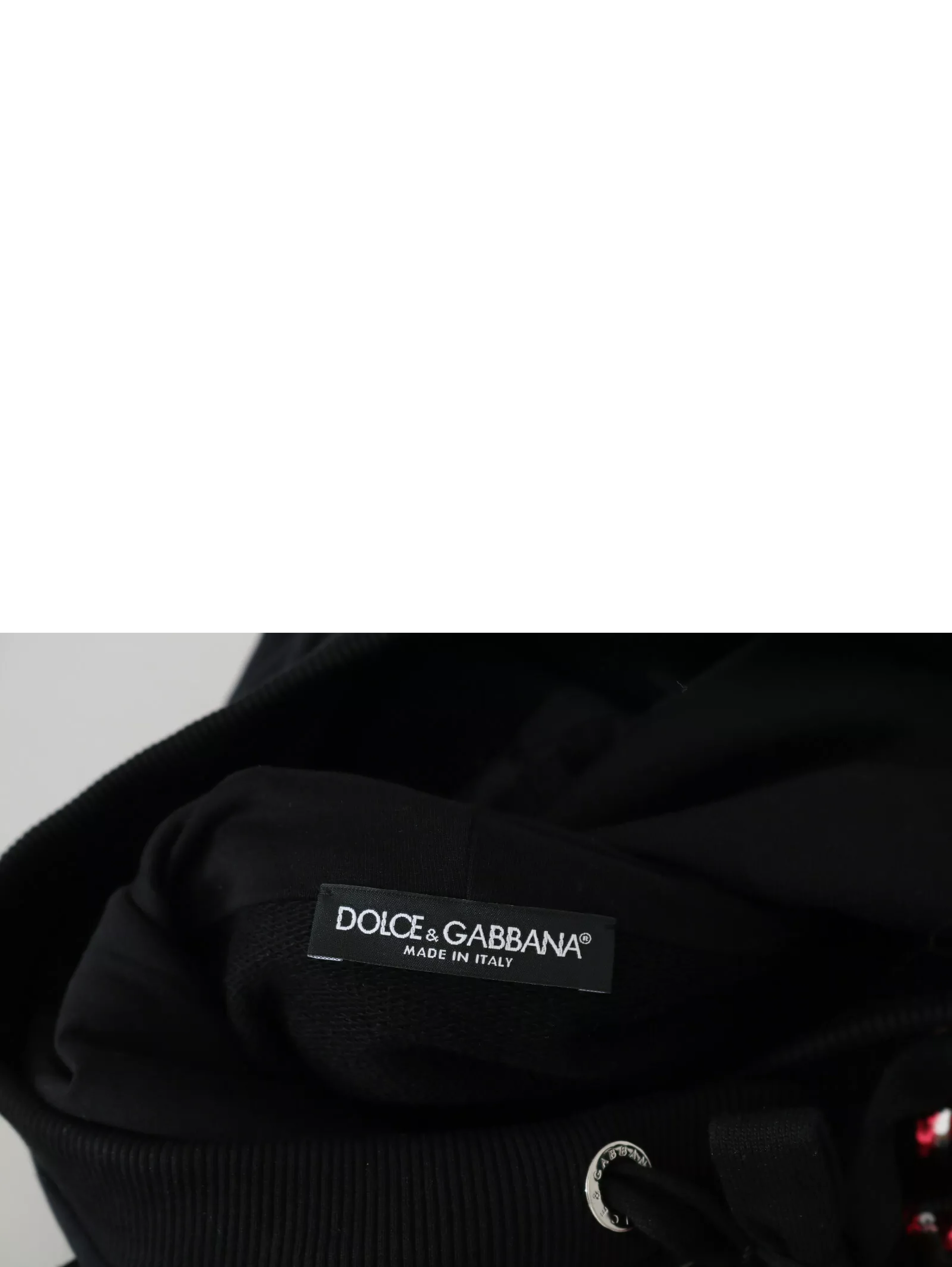 DG Sequined Hooded Pullover Sweater