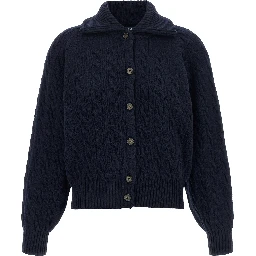 Blue Wool Cardigan