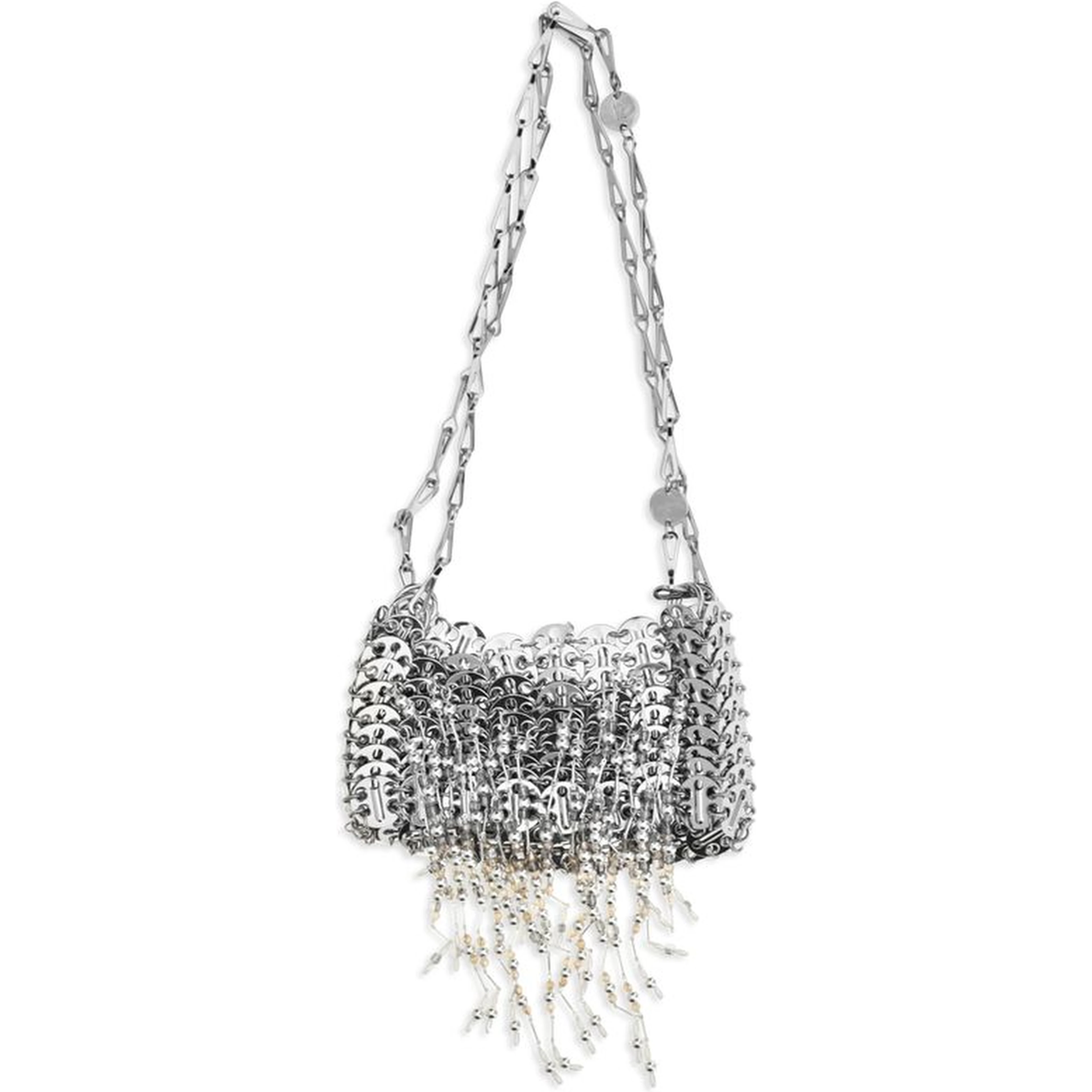 Silver Stainless Steel Shoulder Bag