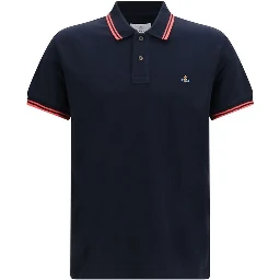 Blue Cotton Polo Shirt