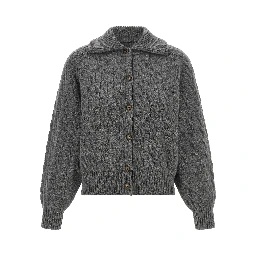 Gray Wool Cardigan