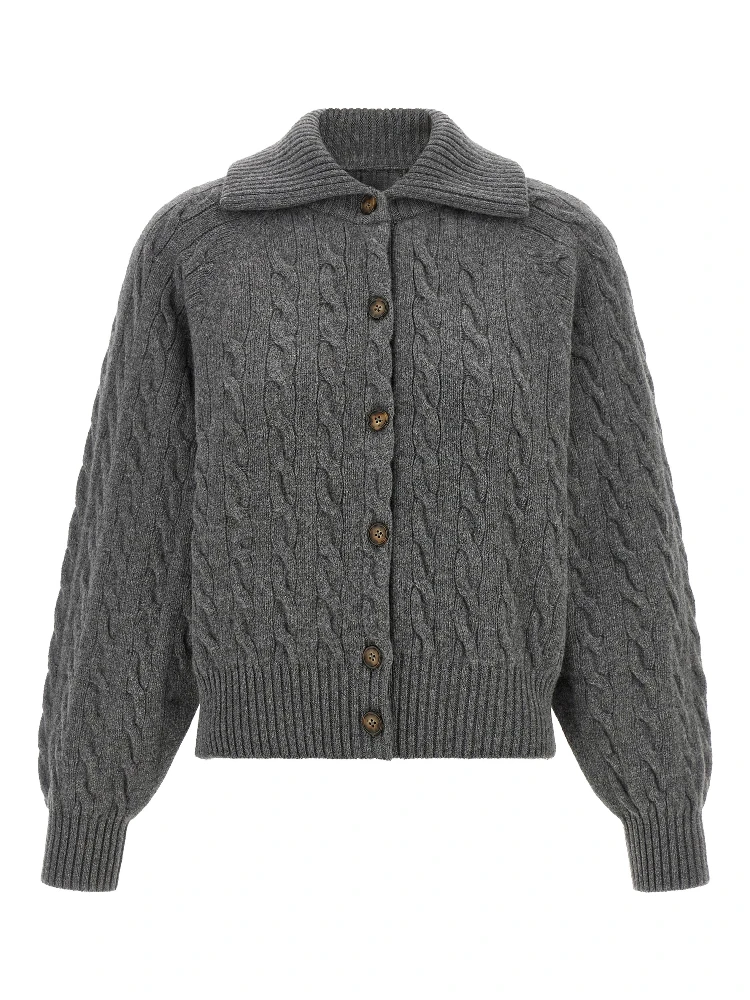 Gray Wool Cardigan
