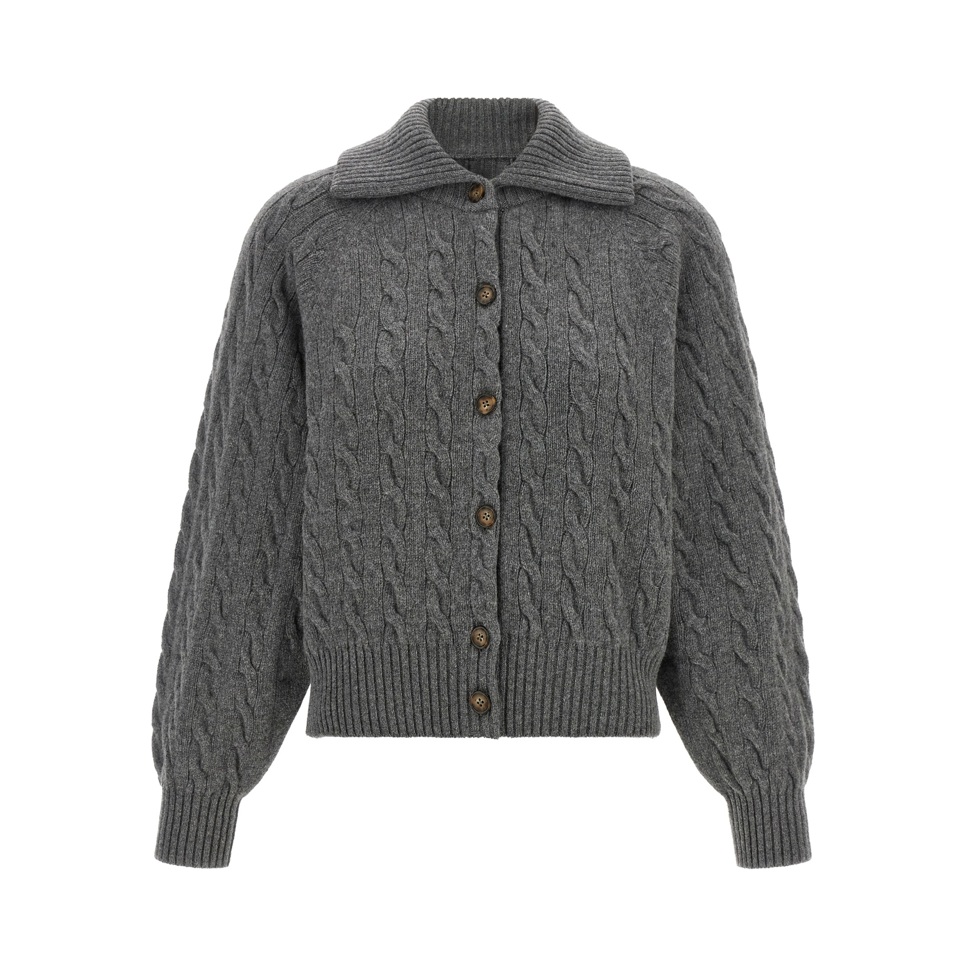 Gray Wool Cardigan