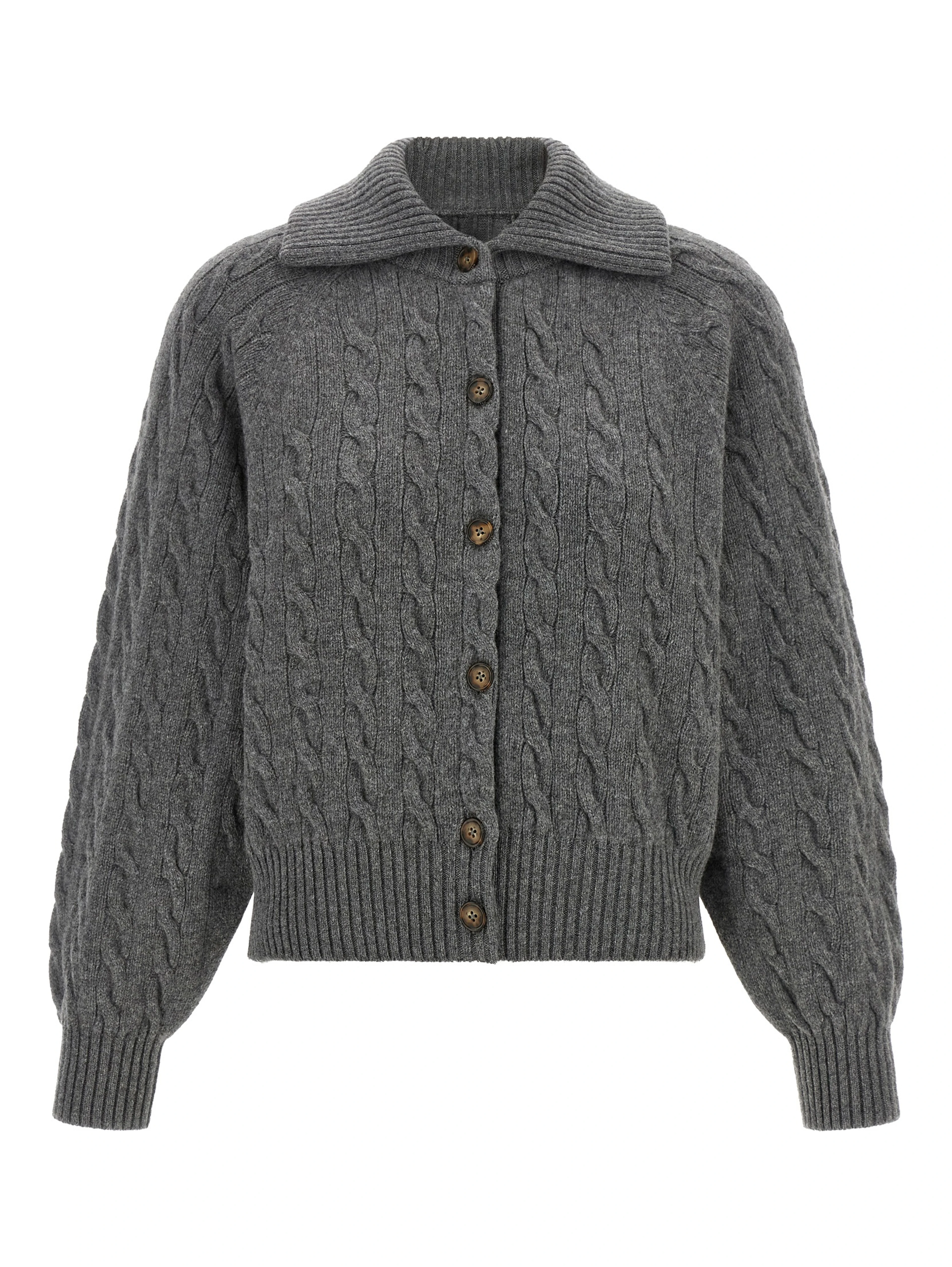Gray Wool Cardigan