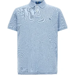 Blue Cotton Polo Shirt