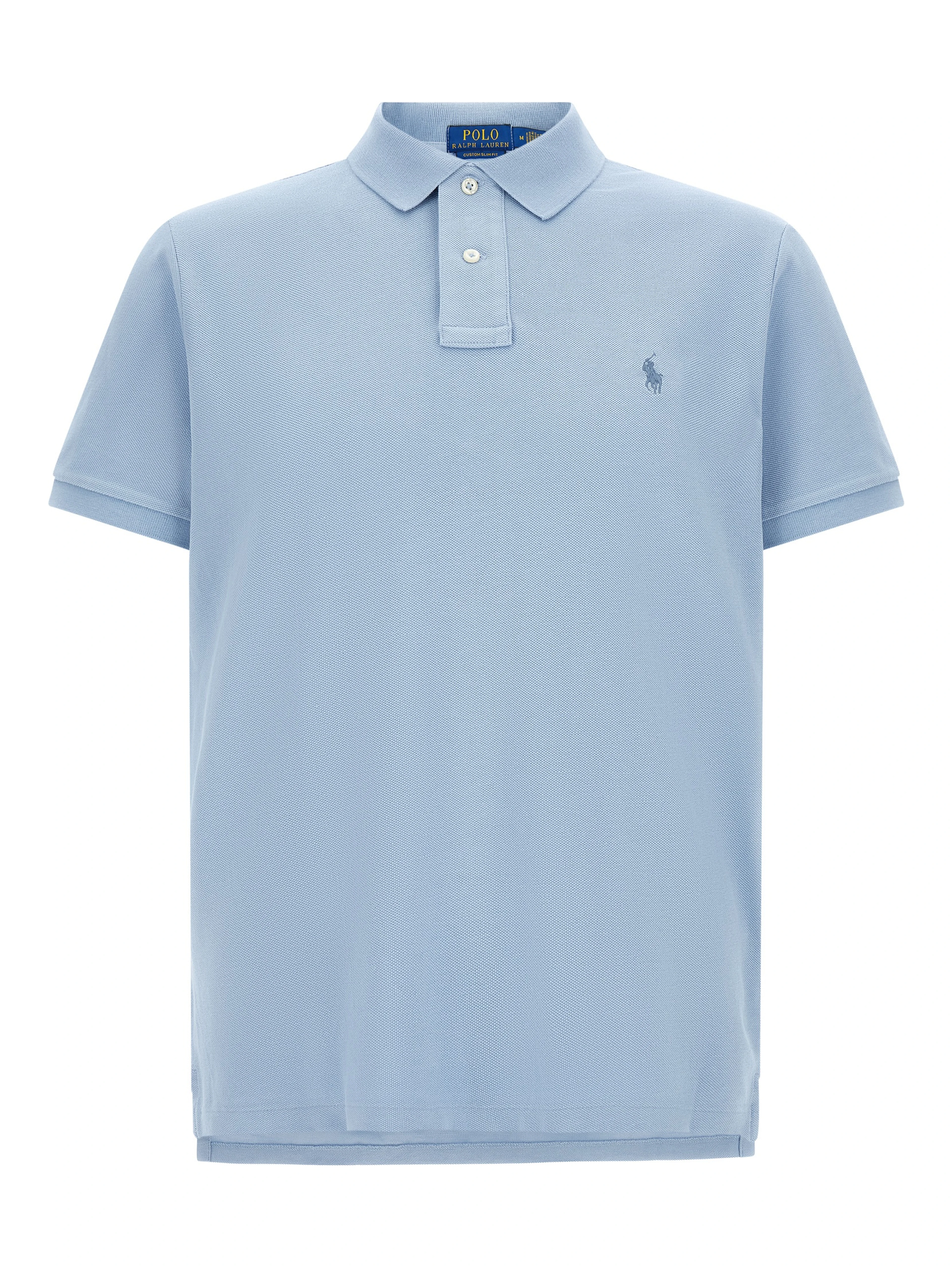 Blue Cotton Polo Shirt