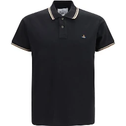 Black Cotton Polo Shirt