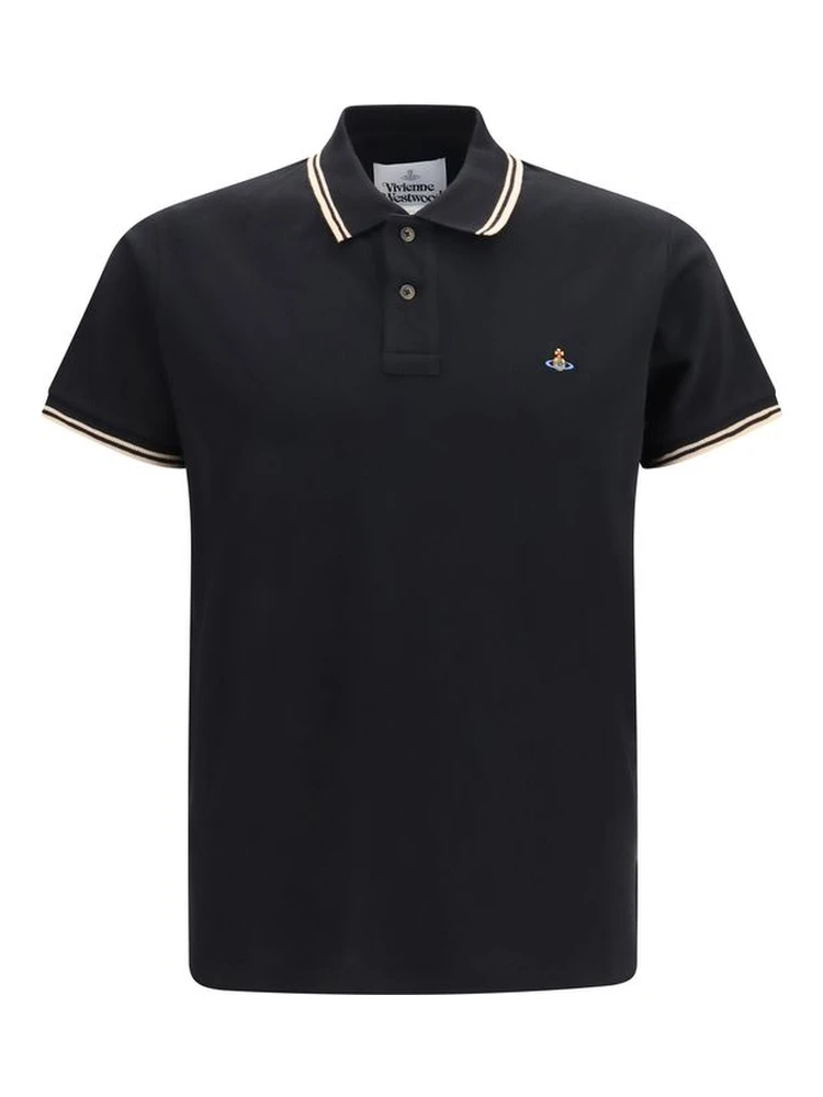 Black Cotton Polo Shirt
