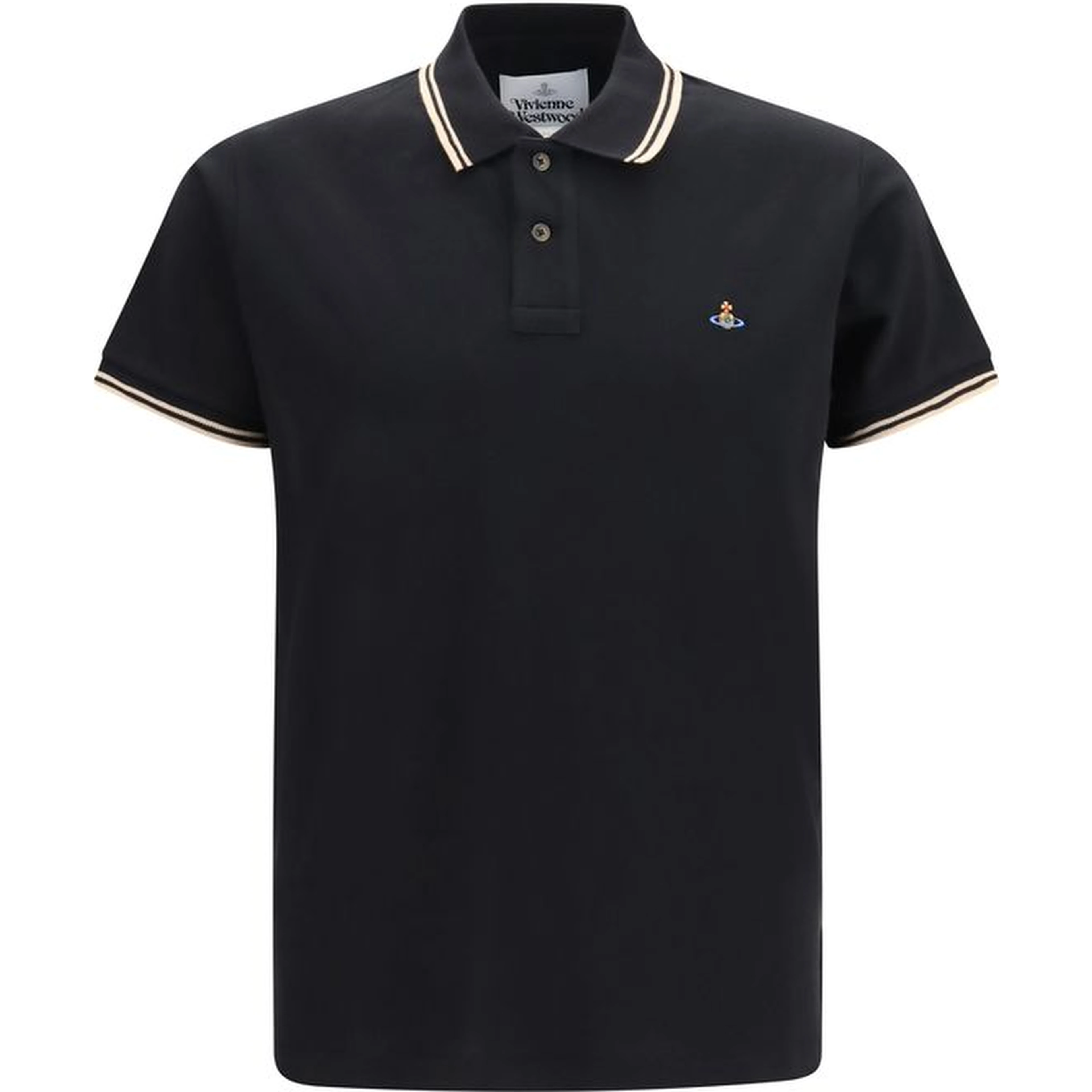 Black Cotton Polo Shirt