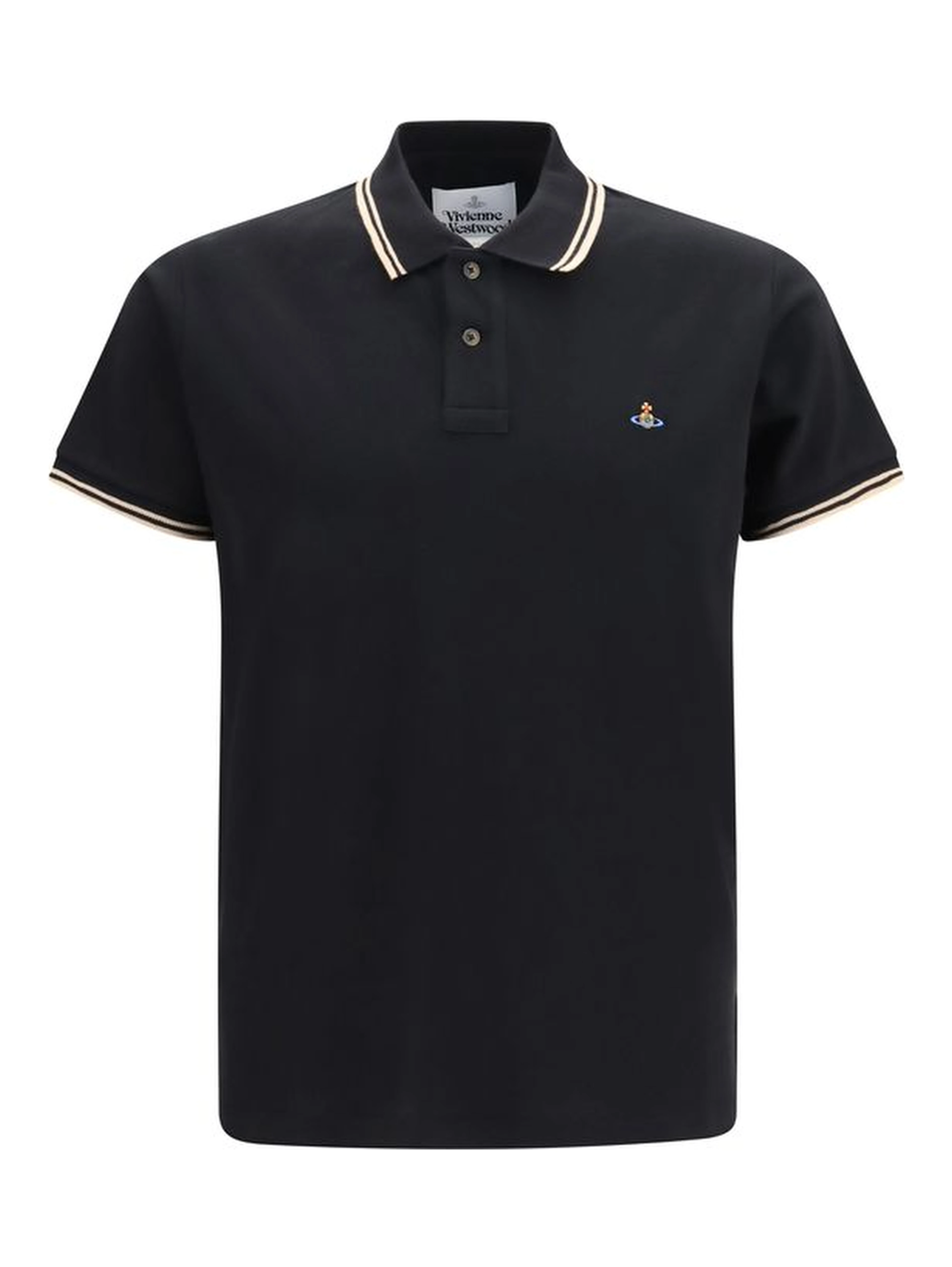 Black Cotton Polo Shirt