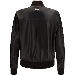 Brown Lamb Ovis Aries Aries Leather Jacket