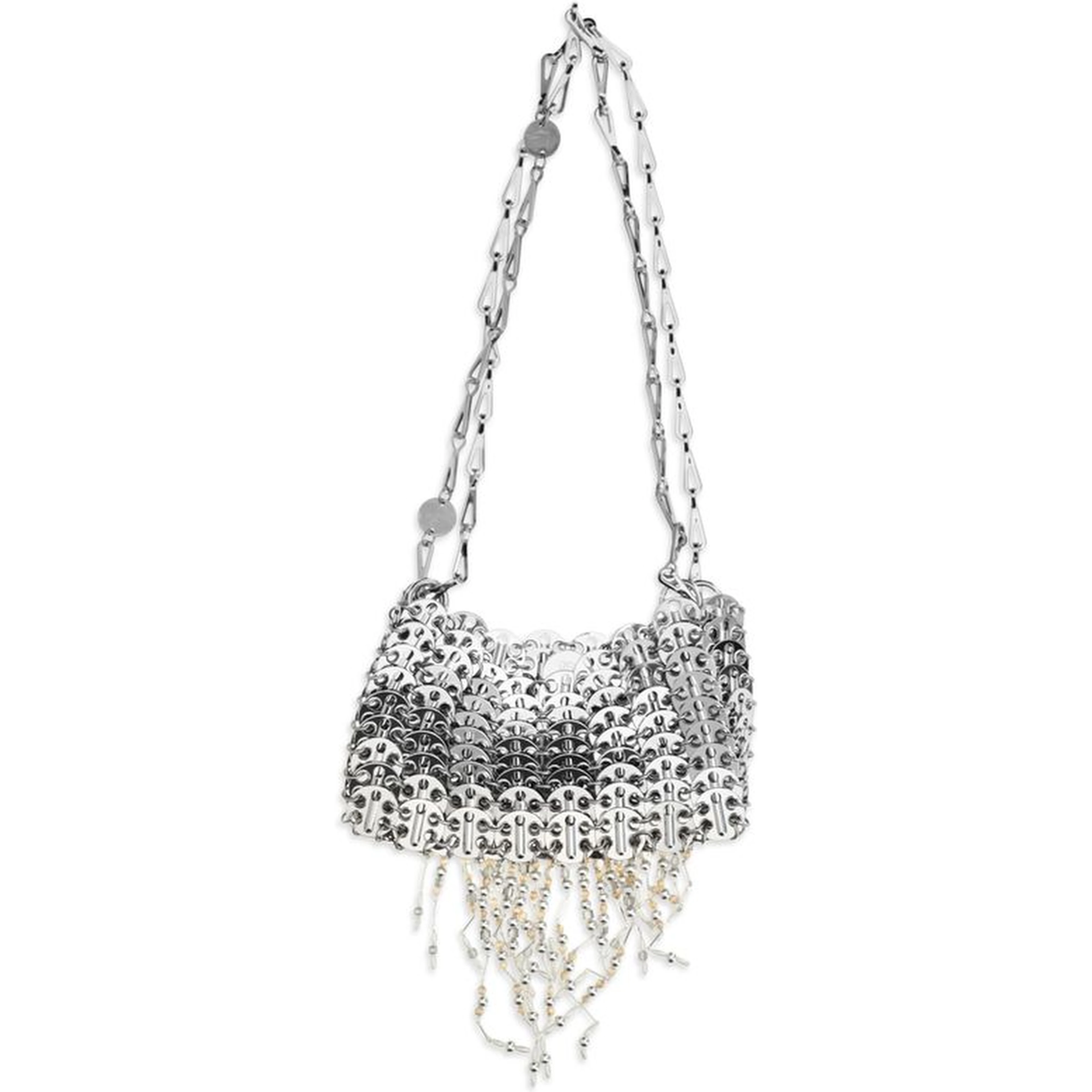 Silver Stainless Steel Shoulder Bag