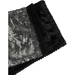 Silver Sequined Nyon Balconnet Bra Underwear