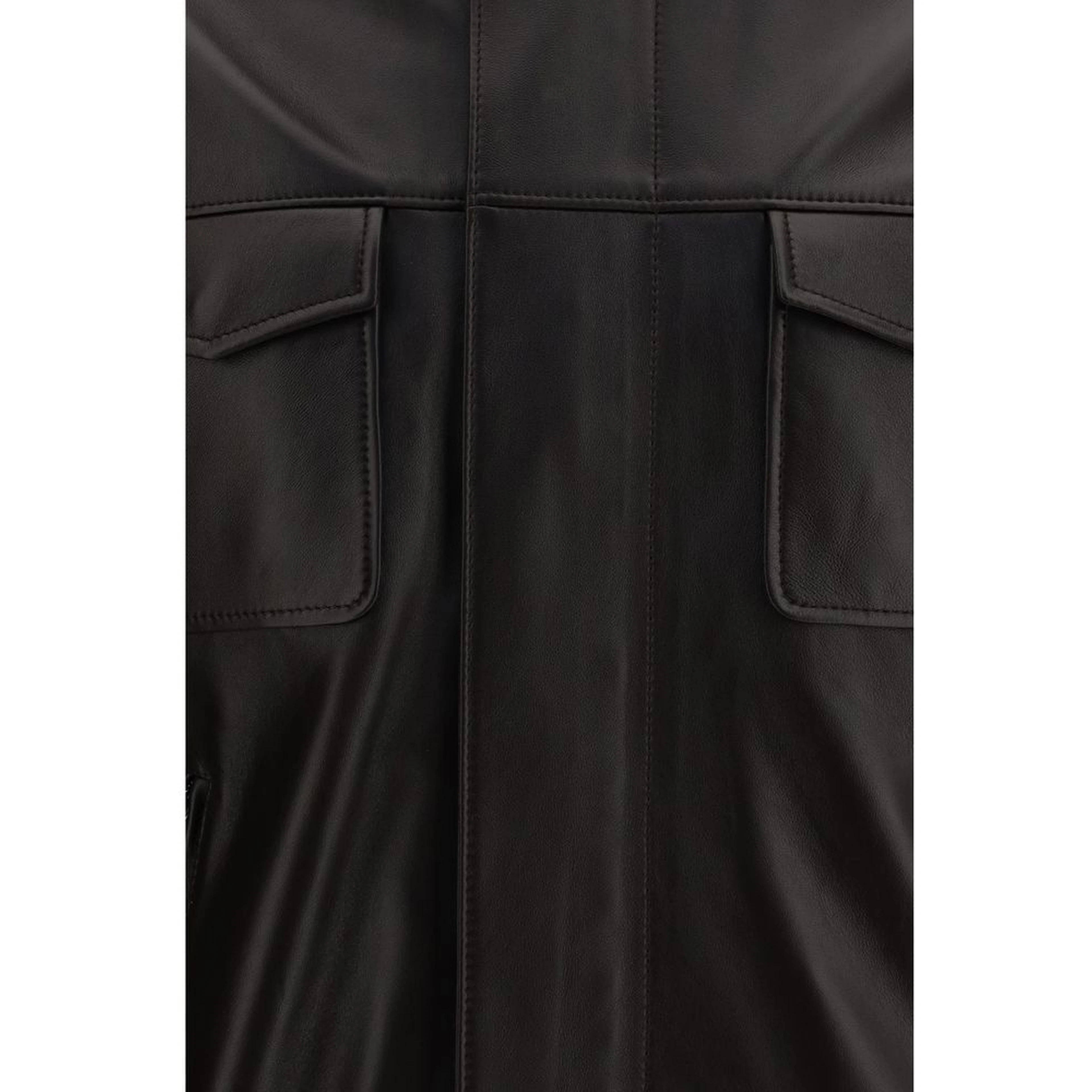 Brown Lamb Ovis Aries Aries Leather Jacket