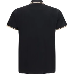 Black Cotton Polo Shirt