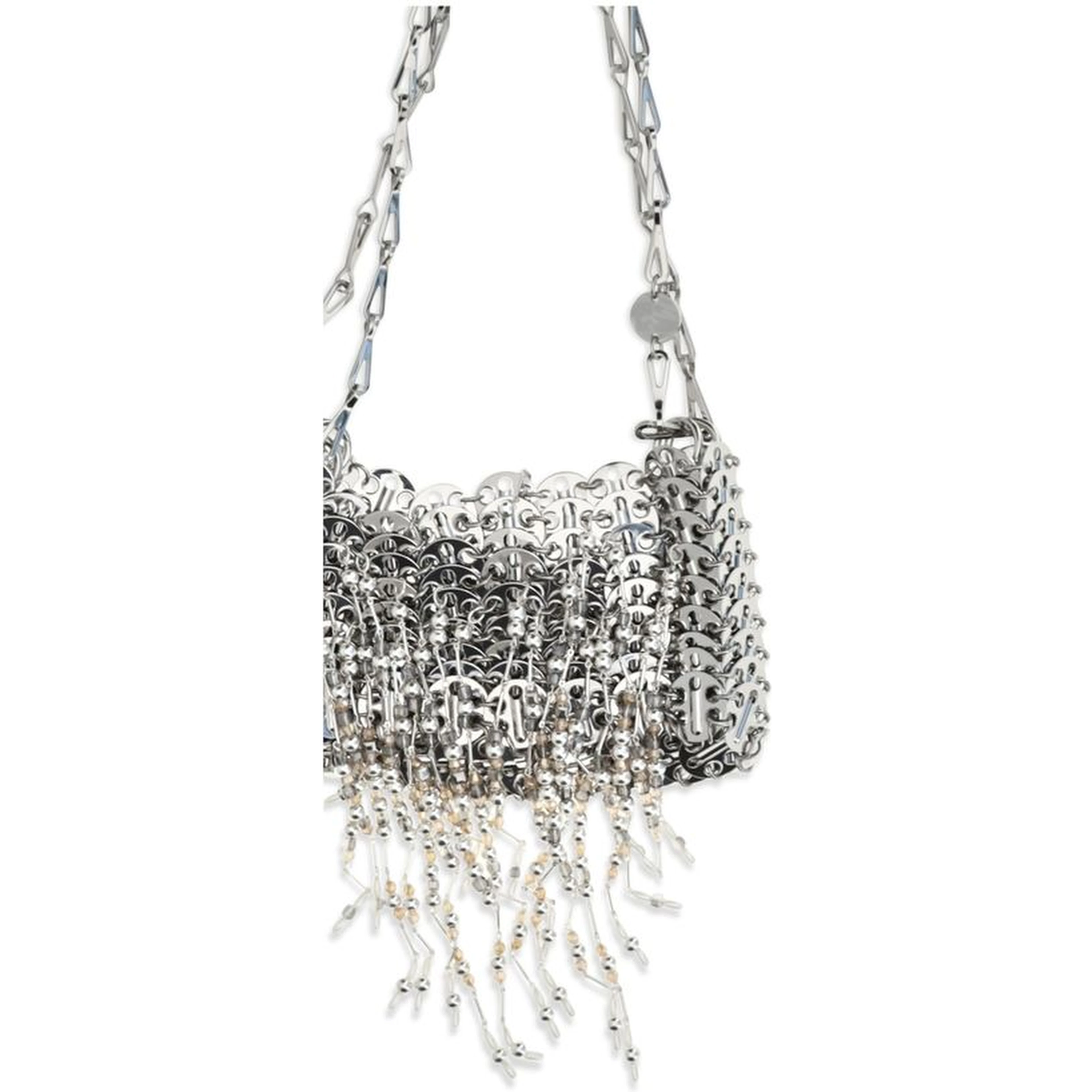 Silver Stainless Steel Shoulder Bag