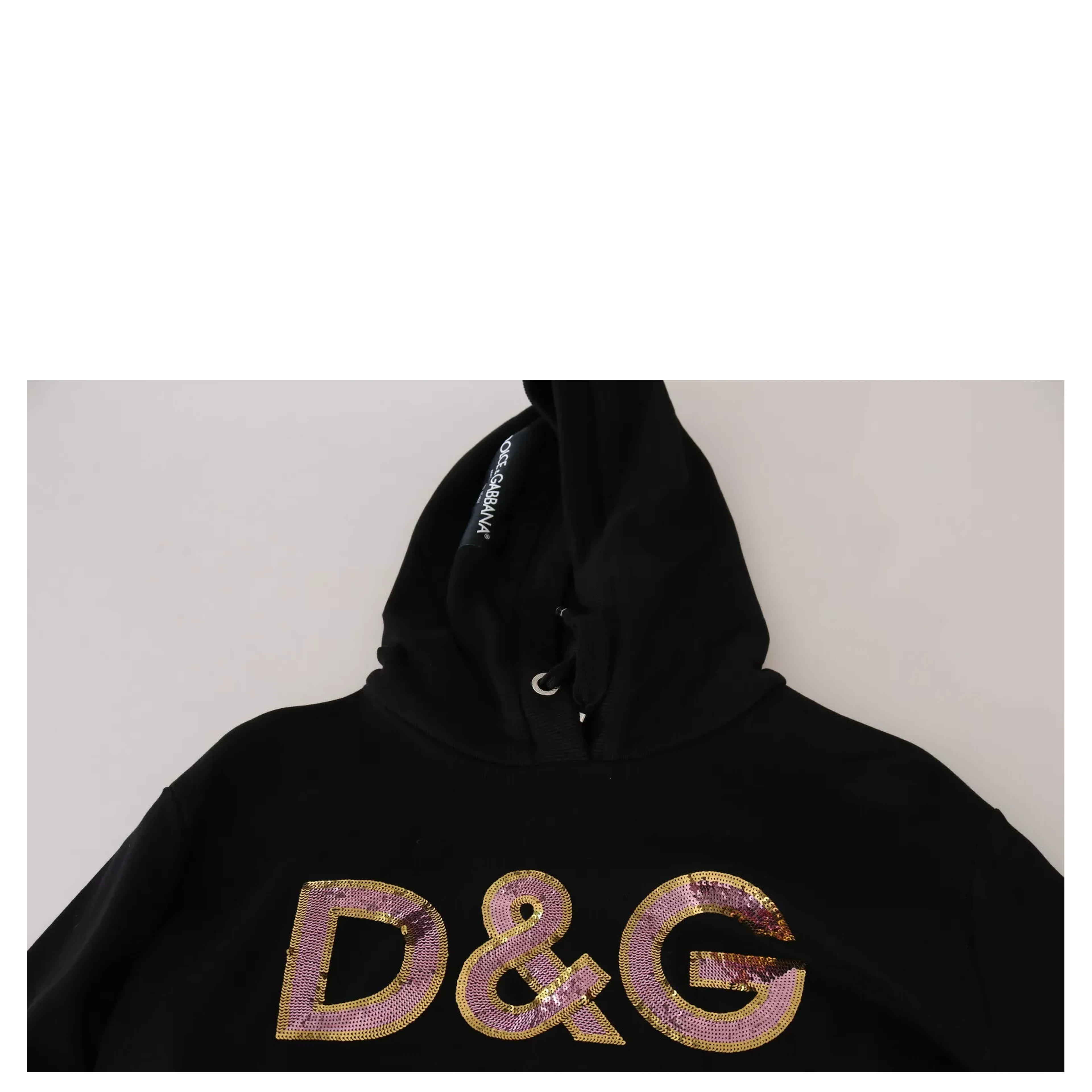DG Sequined Hooded Pullover Sweater