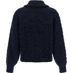 Blue Wool Cardigan