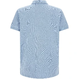 Blue Cotton Polo Shirt