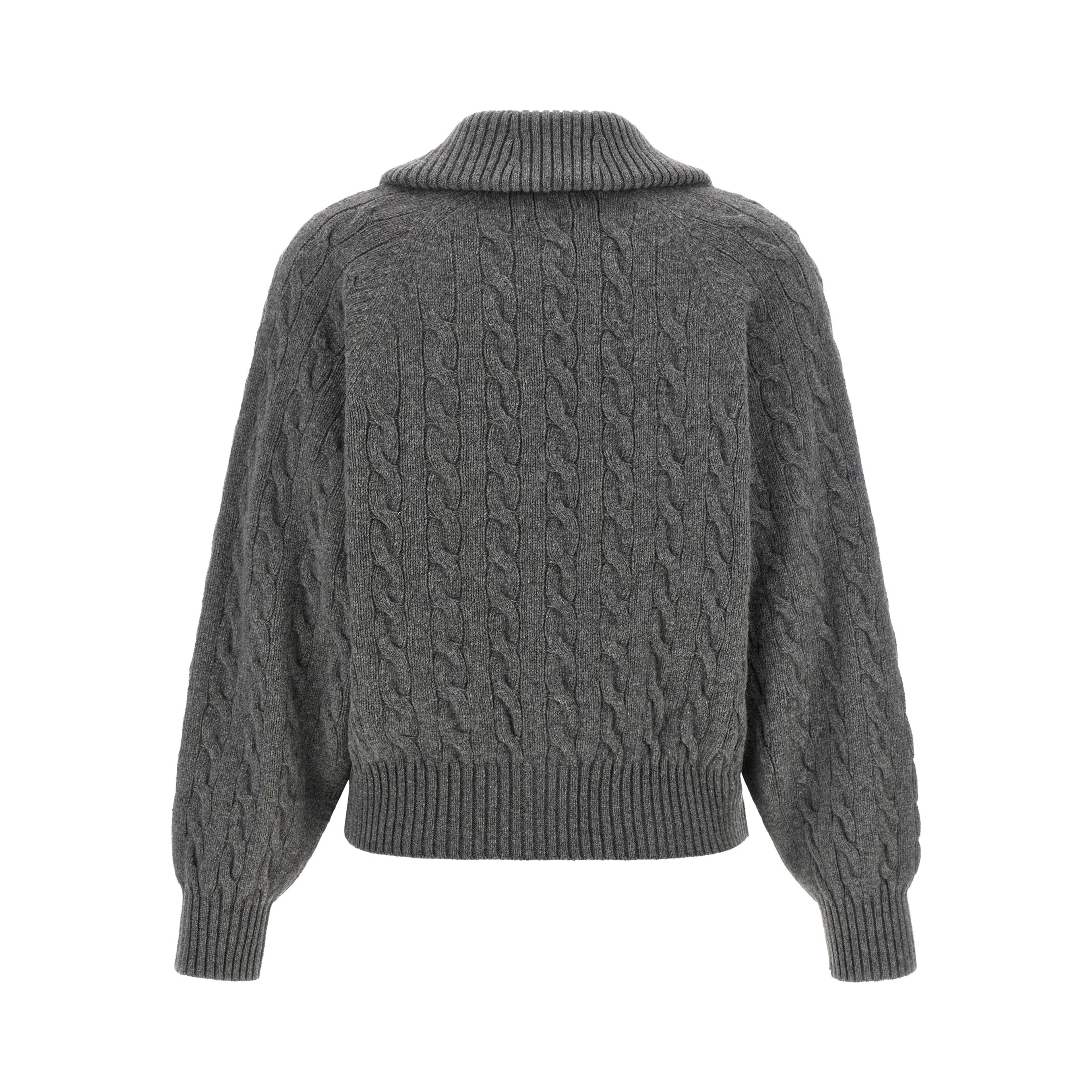Gray Wool Cardigan