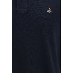 Blue Cotton Polo Shirt