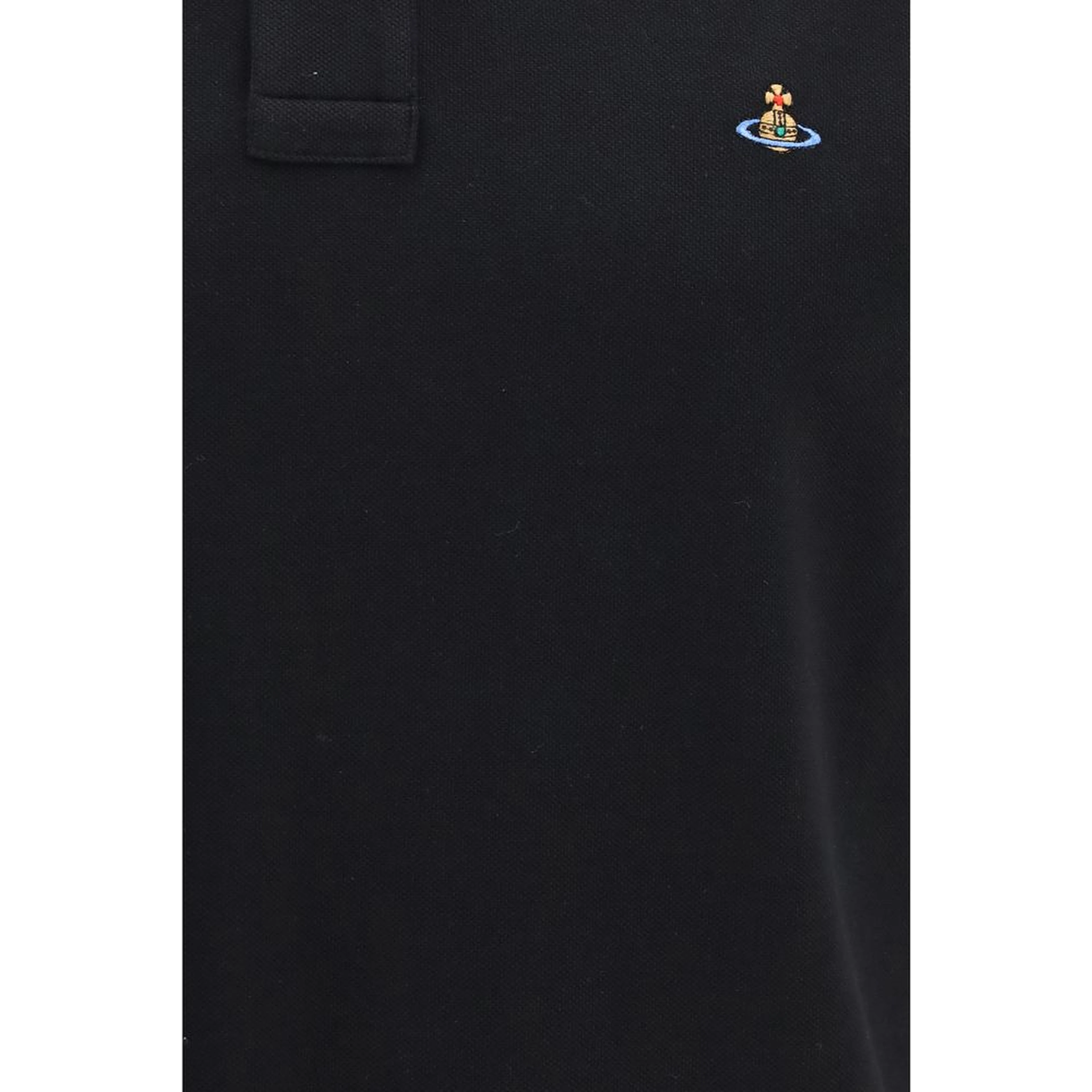 Black Cotton Polo Shirt